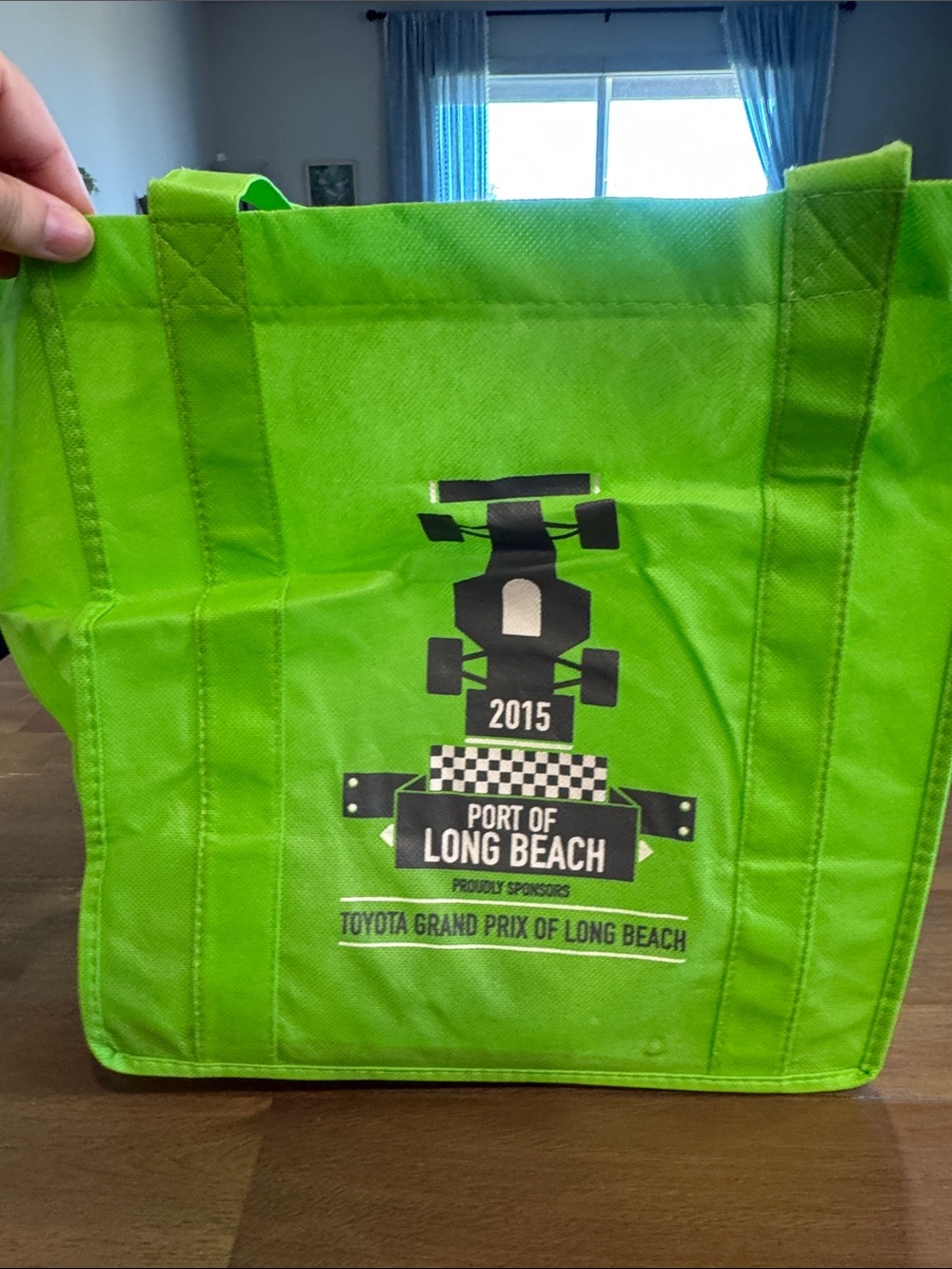 Port of Long Beach 2015 Tote Bag - Lime Green